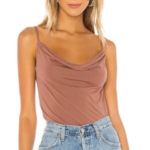 REVOLVE Mauve Cowl Neck Spaghetti Strap Tank